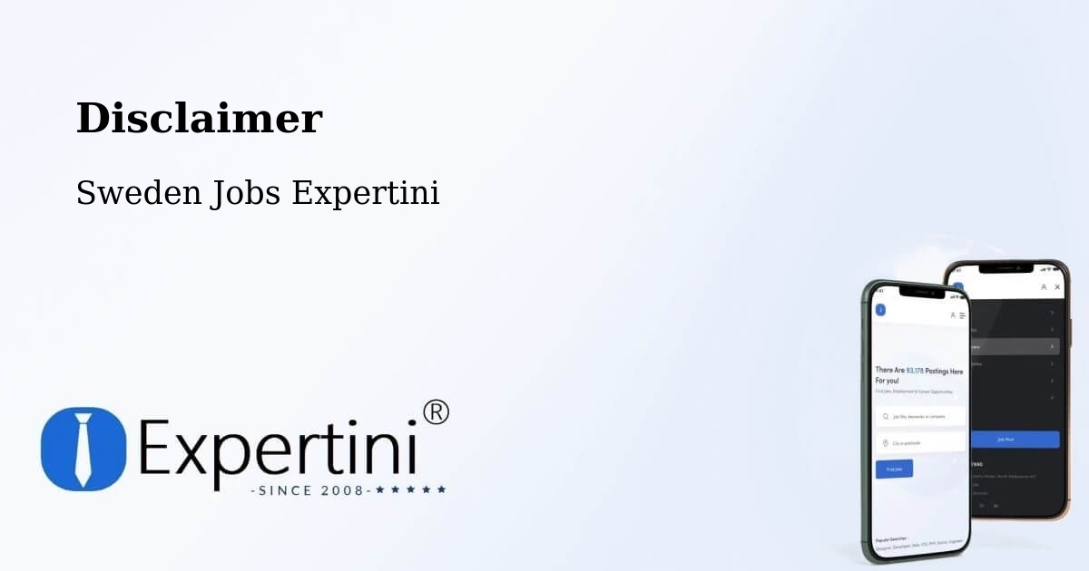 Disclaimer – Ingared - Sweden Jobs Expertini